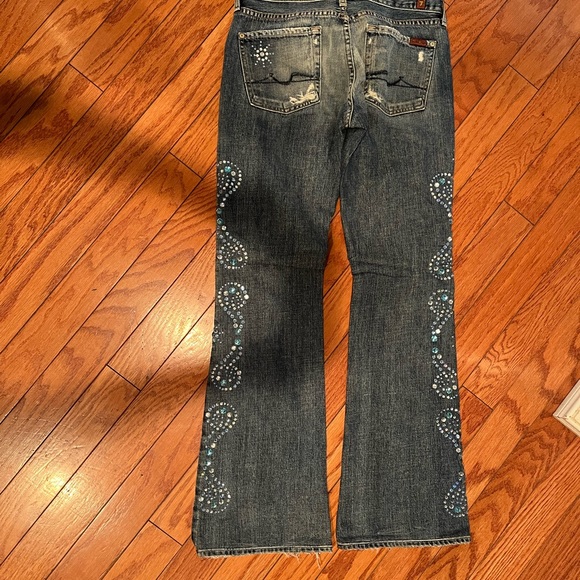 7 for all mankind custom crystal jeans. Limited edition - Picture 4 of 5